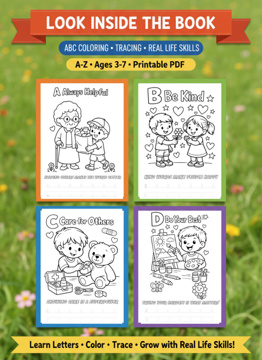 ABC Coloring Book - Real Life Skills